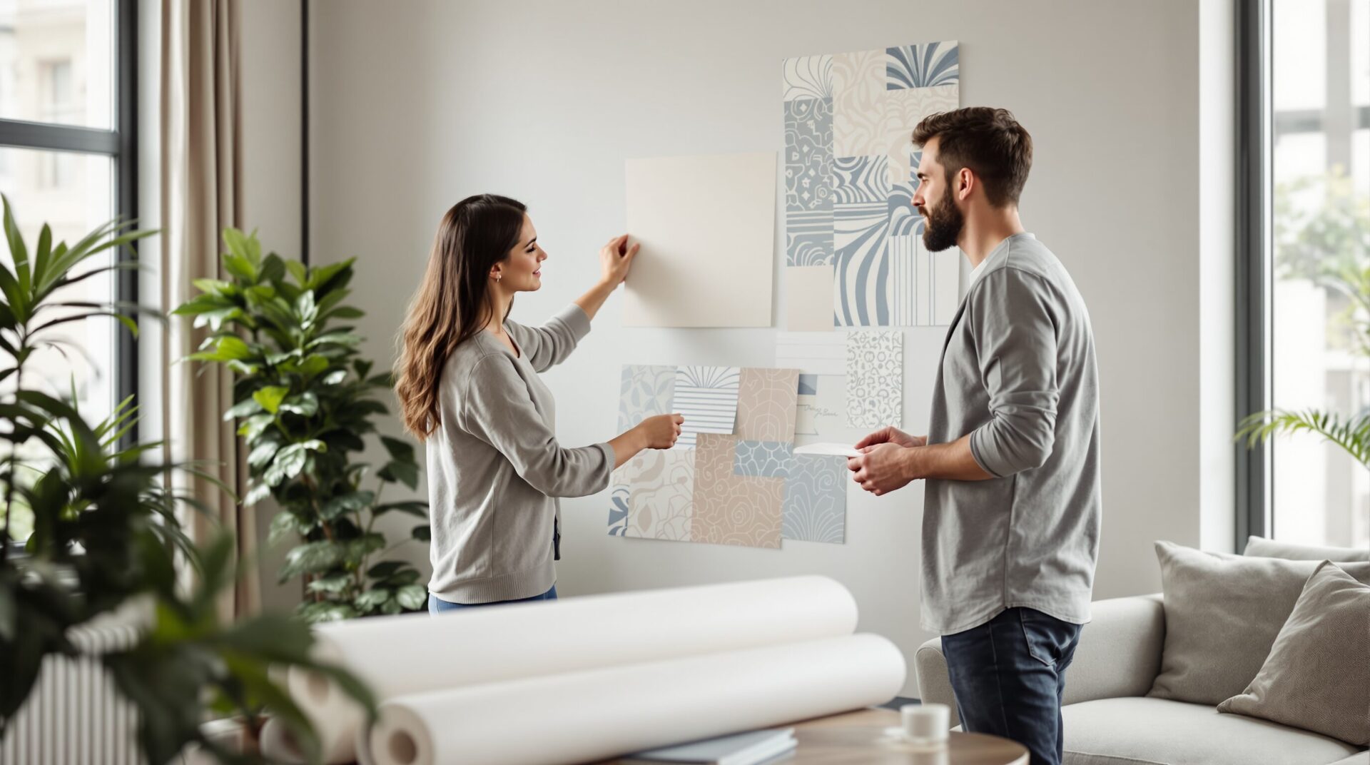 papier peint de l'artiste coordonné