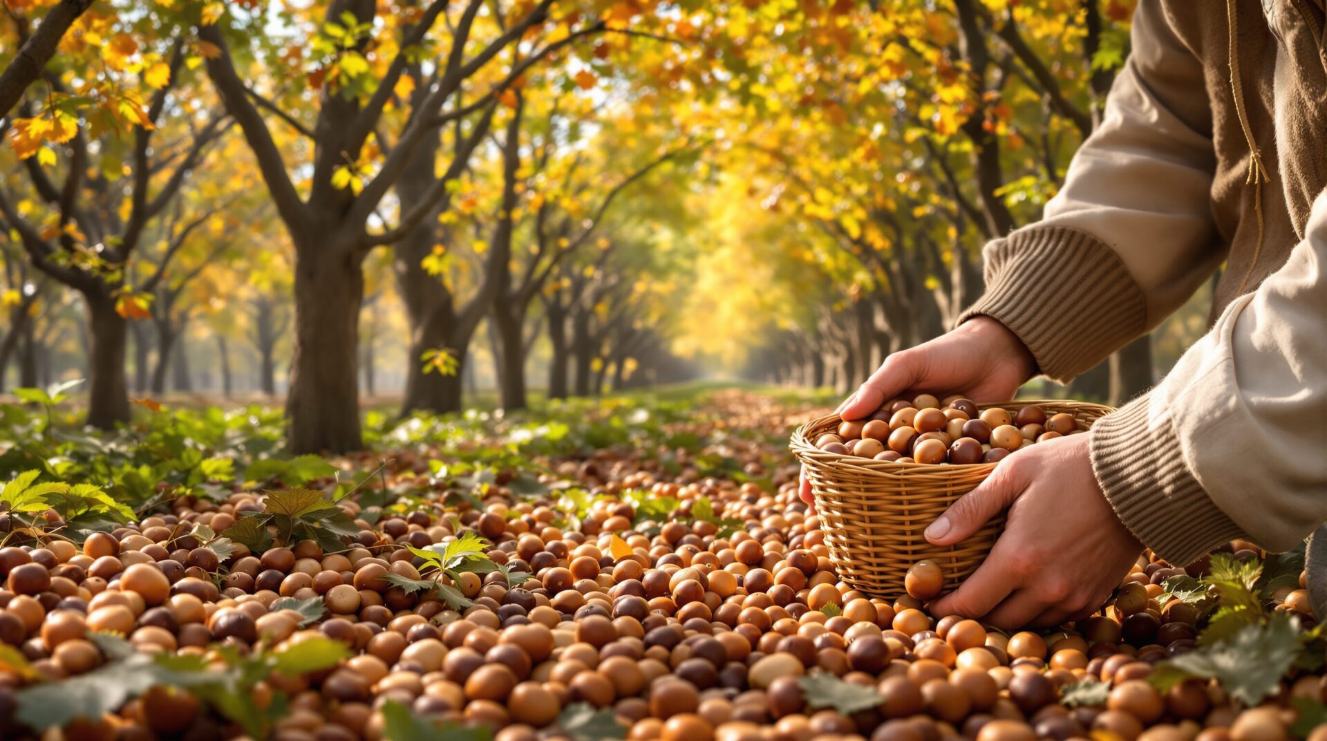 cueillir des chataignes