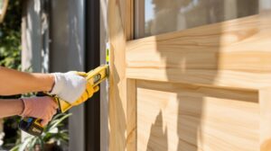 porte d'entrée bois