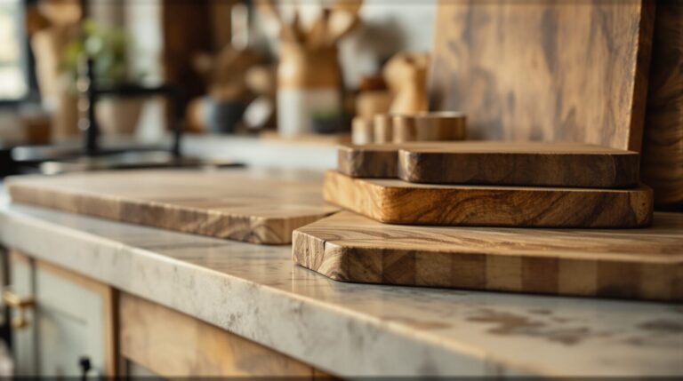 Les matériaux qui vieillissent bien en cuisine : pierre, bois et acier brut