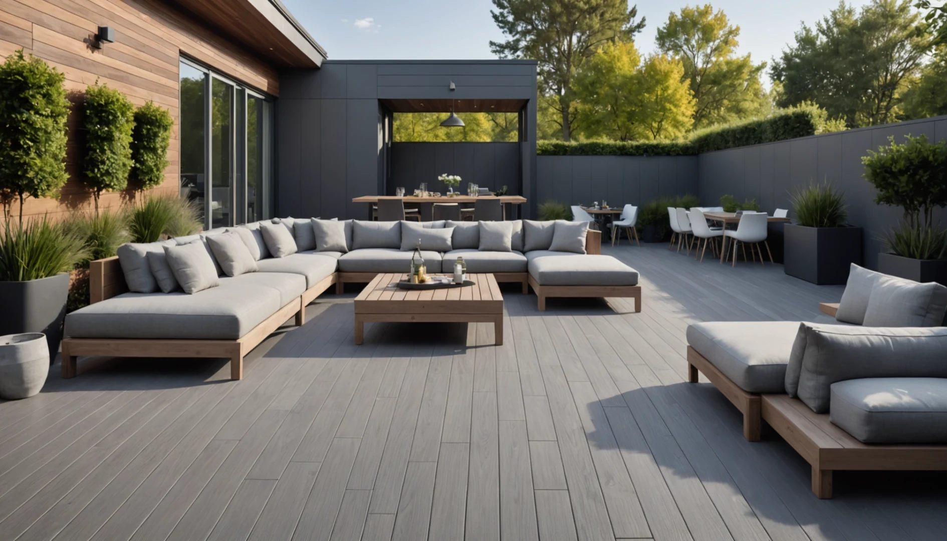 terrasse bois gris