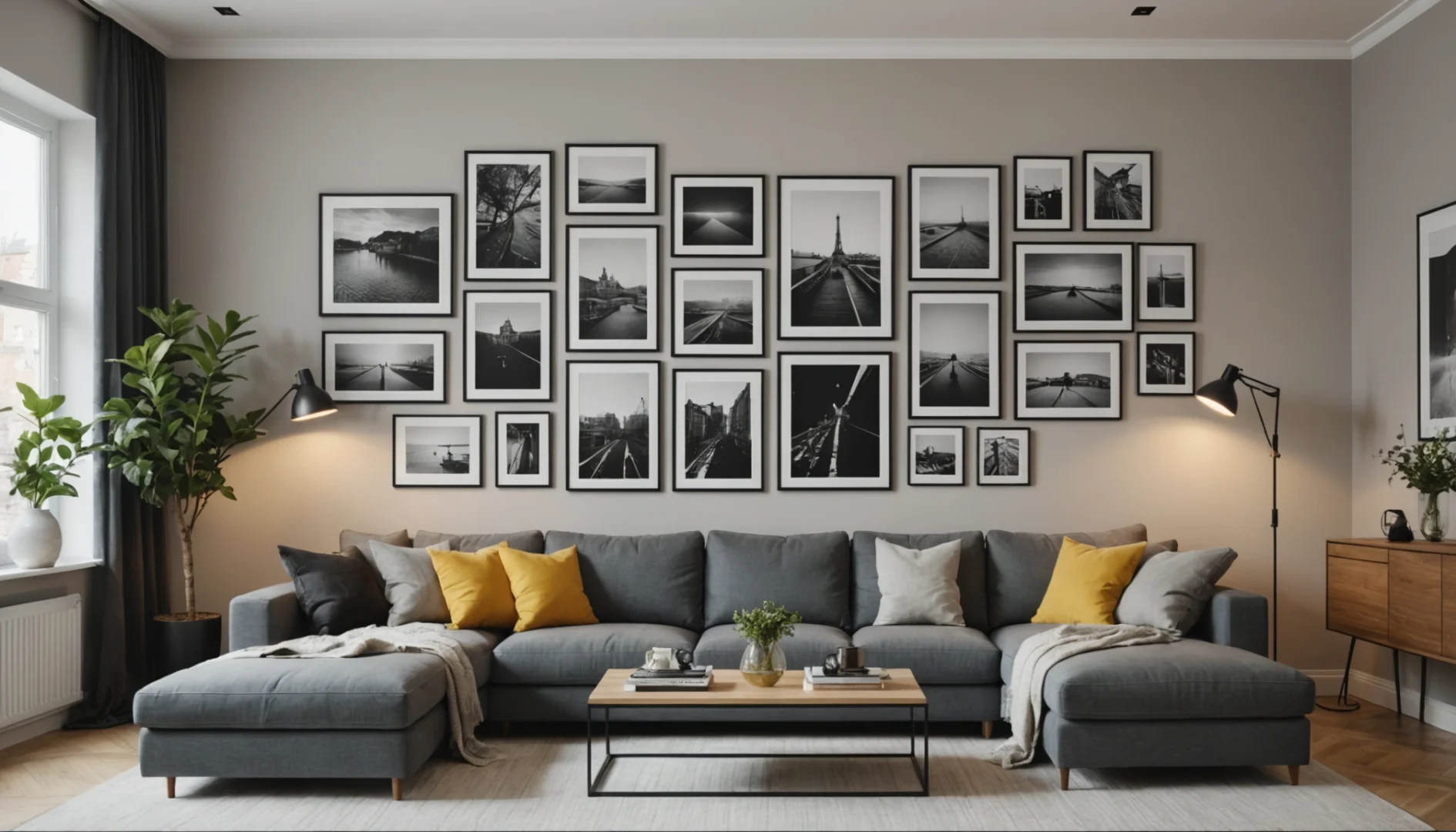accrocher des photos avec des rails