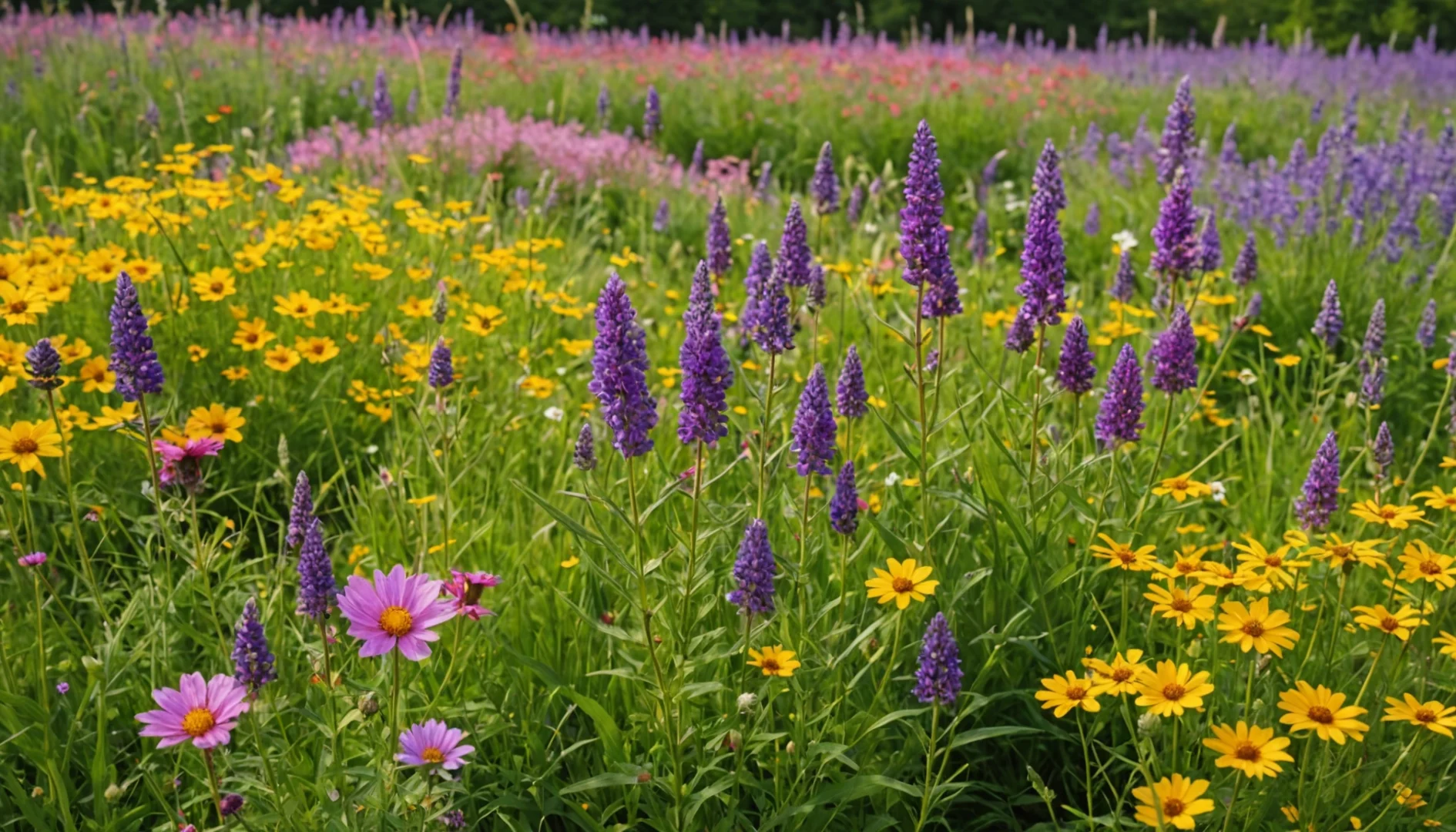 fleurs dans la prairie