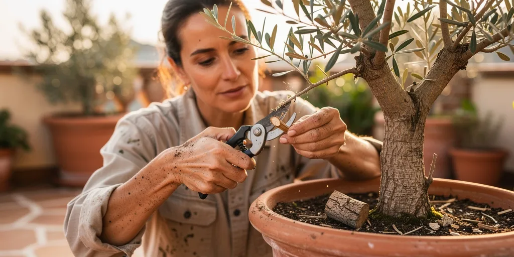 tailler un olivier en pot