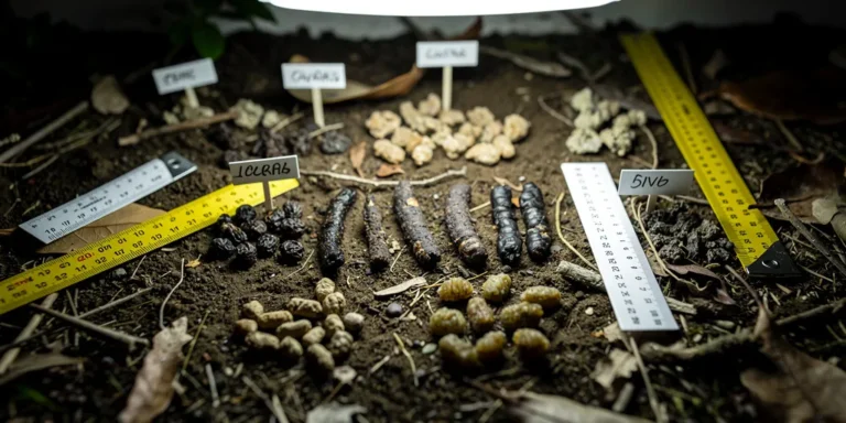 crottes d'animaux nocturnes