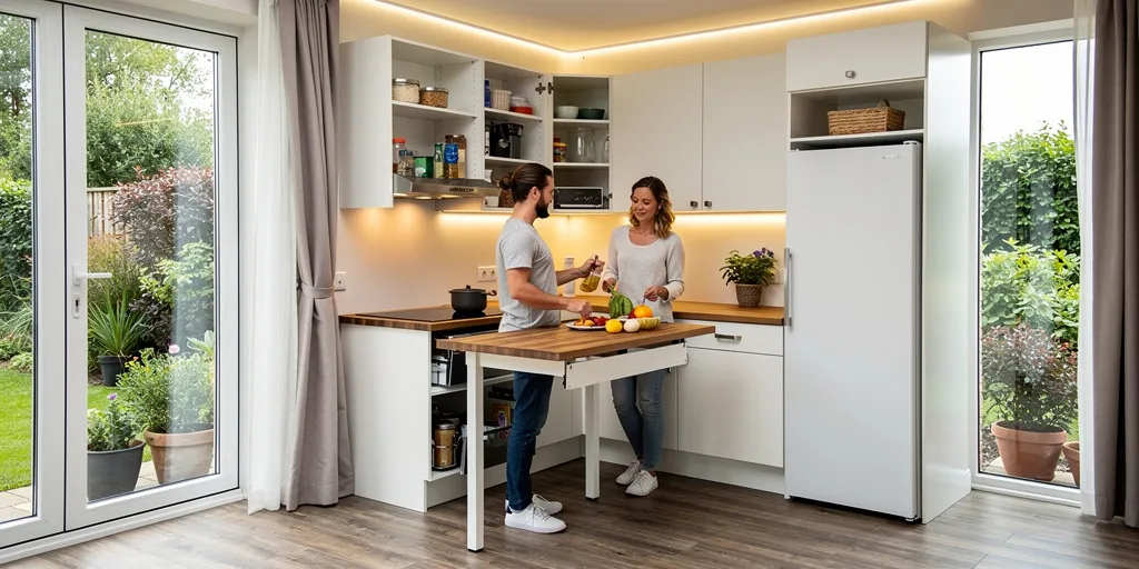 cuisine dans véranda 20m2