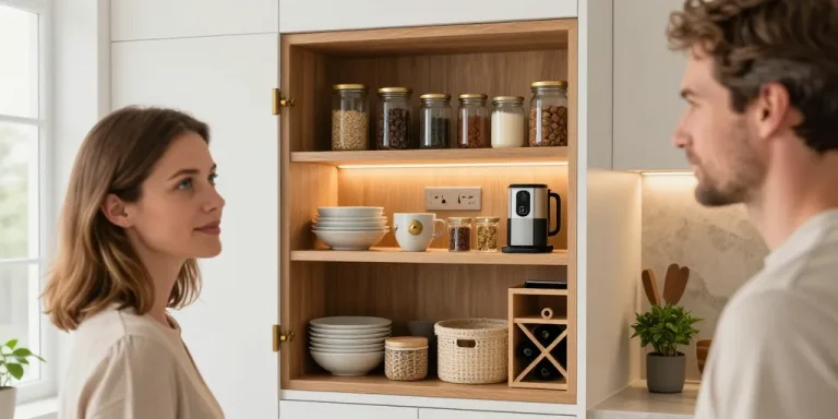 niche dans cuisine moderne