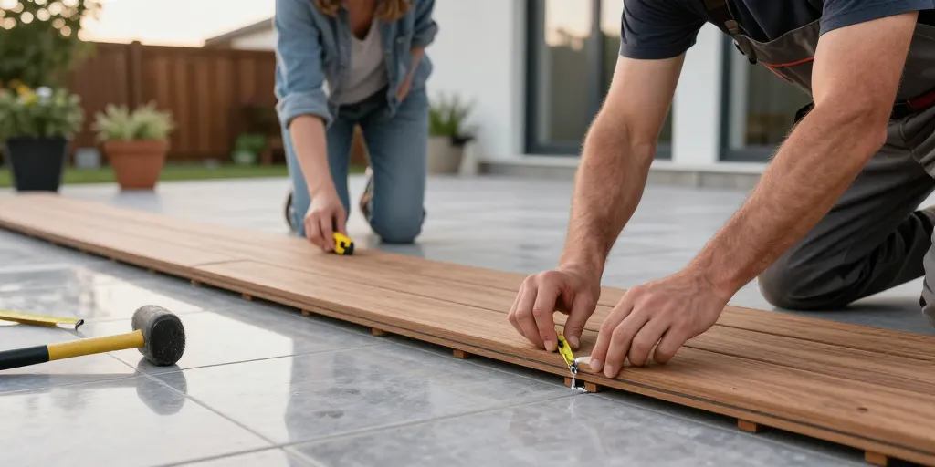 recouvrir carrelage extérieur