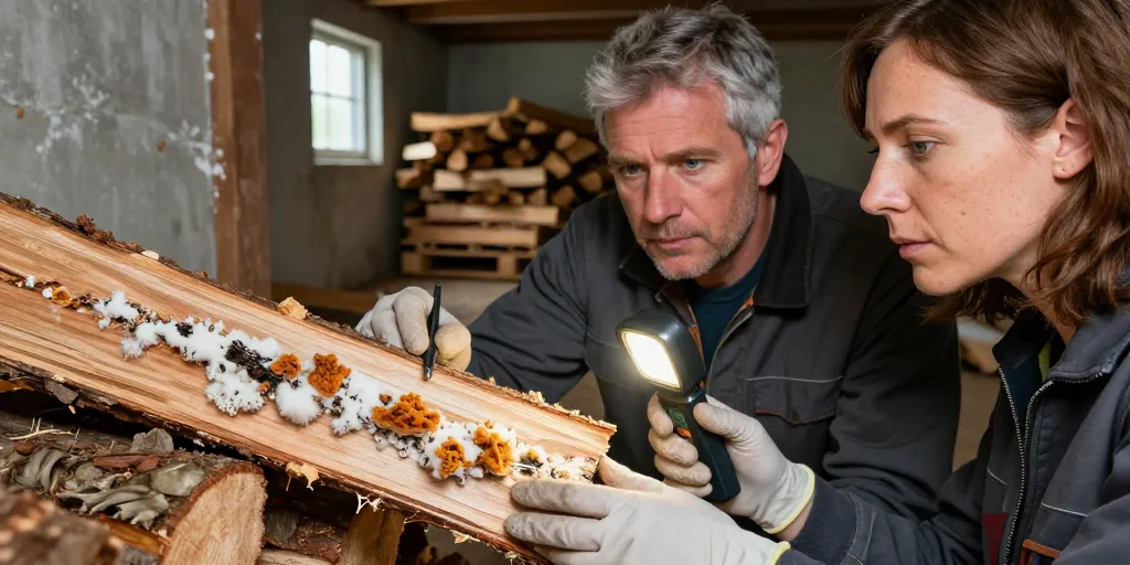 merule sur bois de chauffage