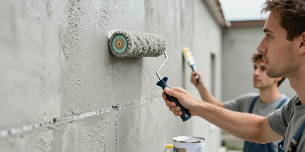 peinture sur mur béton
