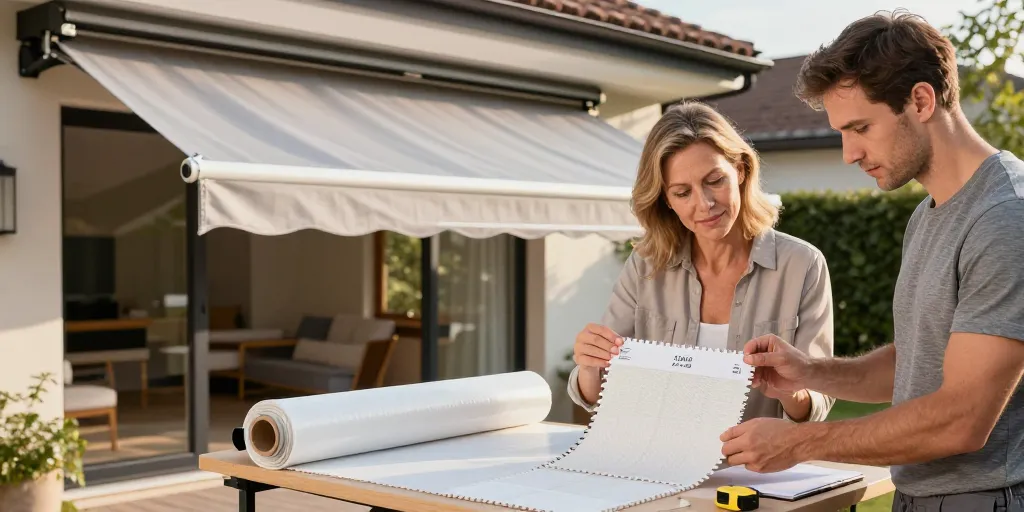 store banne toile acrylique