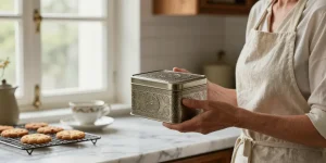 boite à biscuits métallique