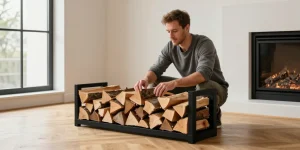 fabriquer range bûche intérieur ikea