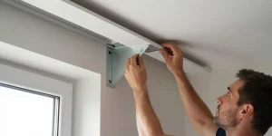 fixation plafond pour store banne