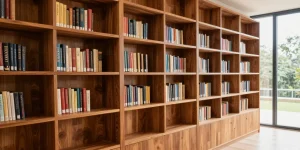 Le veinage du chêne massif et la solidité des bibliothèques sur mesure